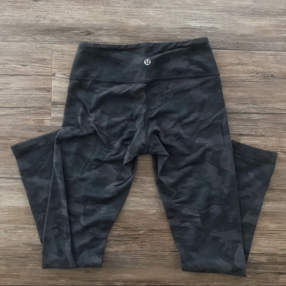 lululemon athletica Pants - LULULEMON Camouflage Gray tight leggings size 2